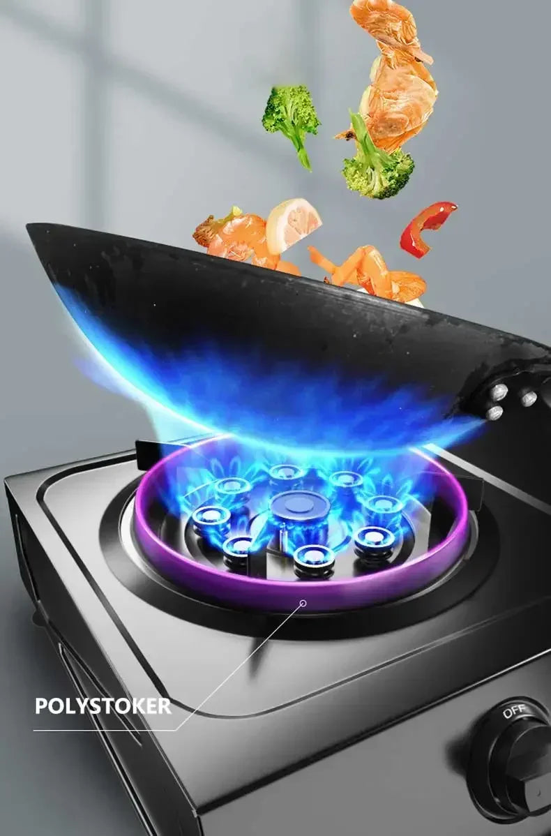 Gas Stove, Double Stove, Desktop, Sudden Fire Extinguishing Protection, Household Liquefied Gas, Natural Gas Gas Stove.