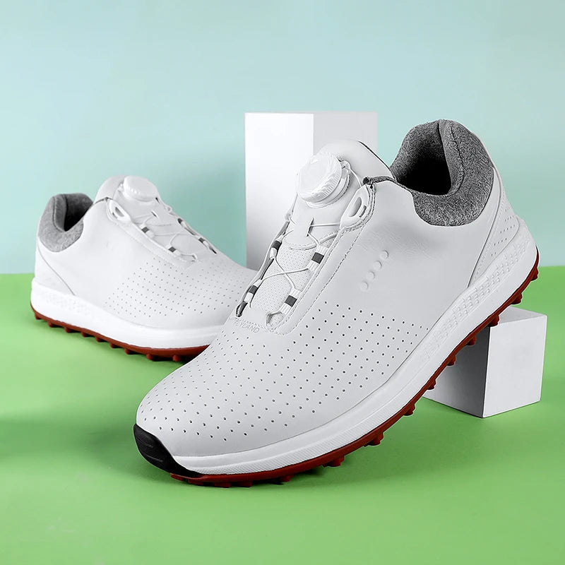 Breathable Luxury Golf Shoes Men Comfortable Outdoor Spikeless Golf Sport Training Sneakers Non-Slip Waterproof Walking Footwear.