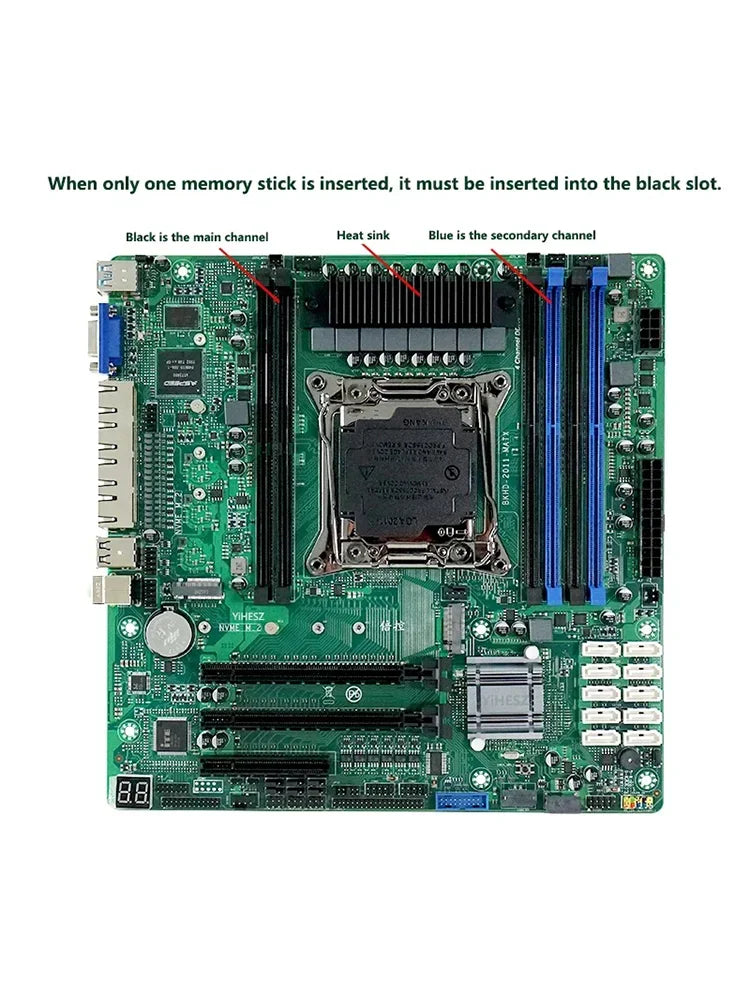 C612 Nas Motherboard DIY Kit E5 2680/2673/2686/2697A V4 CPU 32/64/96/128GB DDR4 Virtual Machine Routers 4x2.5GE 10xSATA Raid.