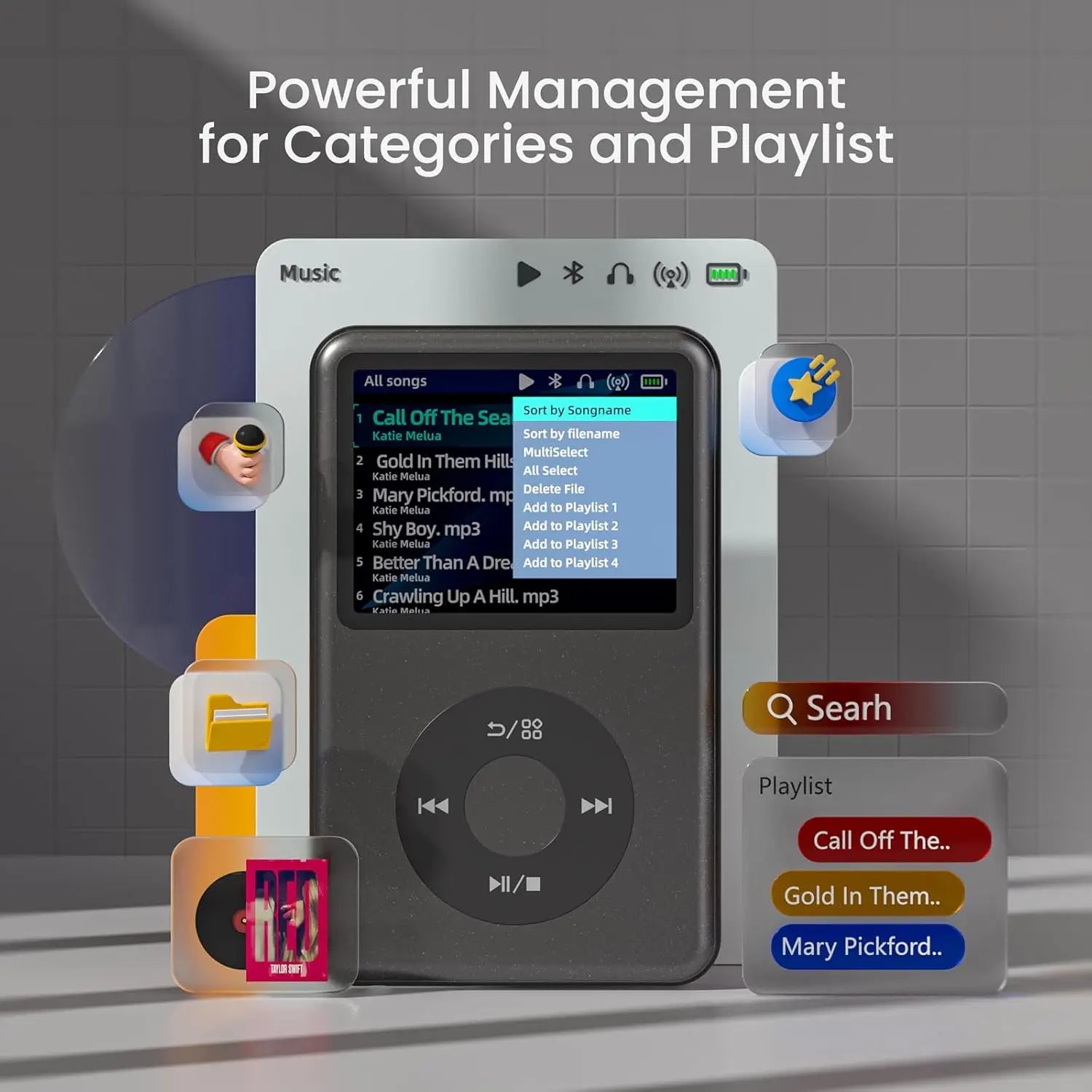 128GB ipod classic reproductor mp3 music player Bluetooth speakers, support fm radio, video, hifi ipod touch walkman.