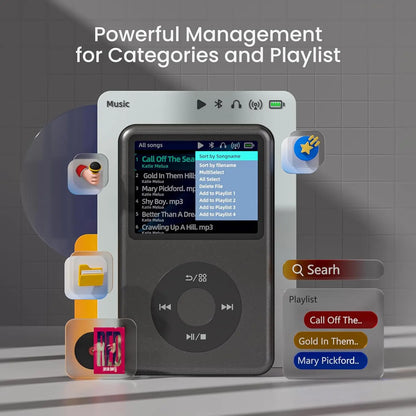 128GB ipod classic reproductor mp3 music player Bluetooth speakers, support fm radio, video, hifi ipod touch walkman.