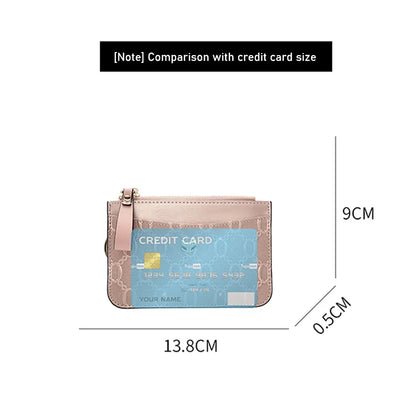 FOXER Split Leather Women's Card Holder Wallet Fashion Anti-theft Thin Wallet Mini Clutch Bag Ladies Short Coin Wallet Purse.