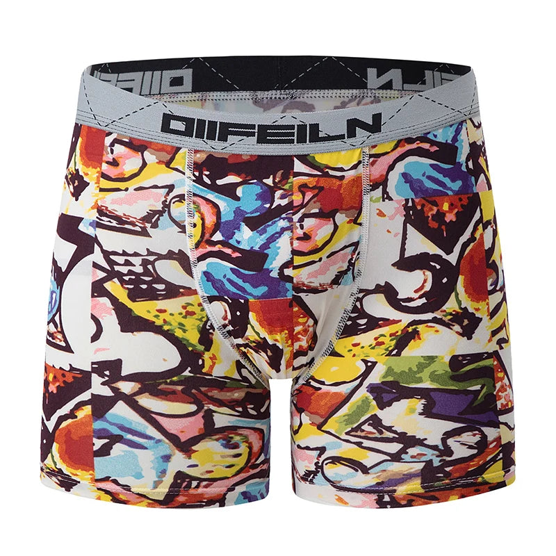 4/6Pcs Herrenmode Druck Lange Unterwäsche Jugendliche Für Erwachsene Multi-größe Bequeme Sport Boyshort Plus größe Fitness Shorts