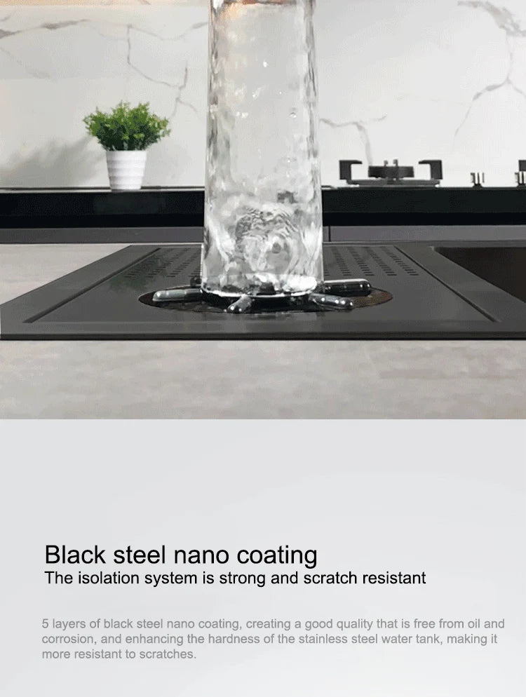 Kitchen Sink Stainless Steel Dishwashing Sink Ultrasonic Sink Dishwasher Multifunctional Intelligent Net Washer For Kitchen