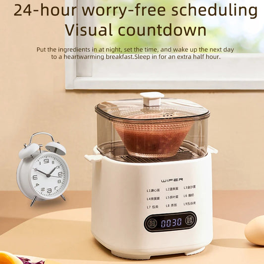 300W Electric Egg Boiler Breakfast Machine Multicooker Steamer Automatic Egg Cookers Home Egg Custard Steaming Cooker with Timer.