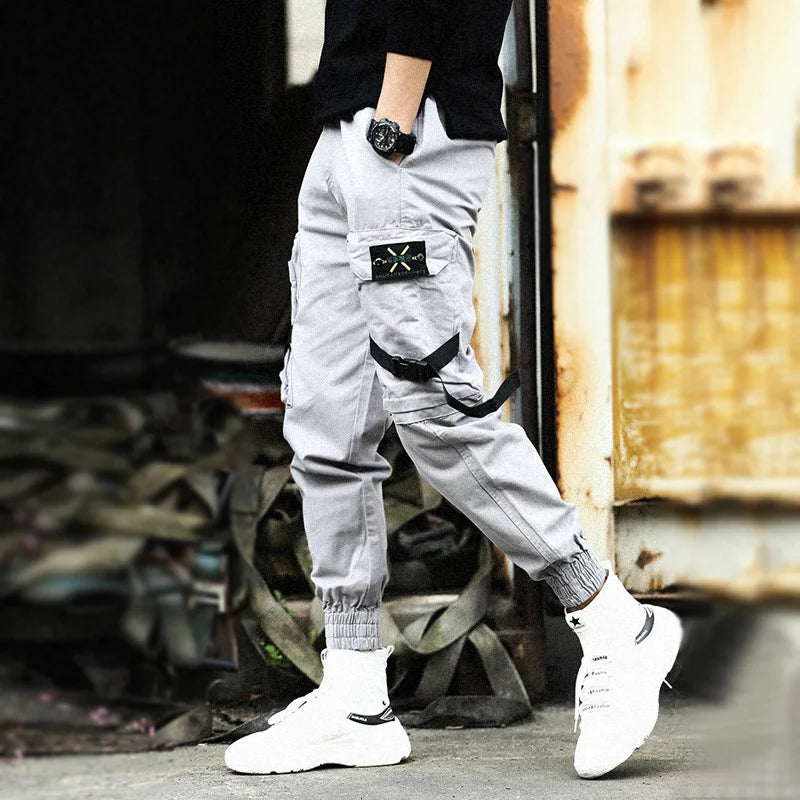 2025 new men's workwear pants, European and American men's loose straight casual pants, men's workwear pocket pants S-XXXL.