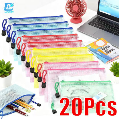 Zipper Documents Bag A4/A5 Plastic Folders A3 Transparent Waterproo File Organize Storage Bag School Office Stationery Supplies.