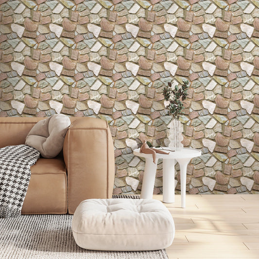 10/20 Pcs, 3D Faux Stone Peel and Stick Wall Panels, PVC Waterproof Wall Stickers ,Kitchen, Bathroom Wall Decoration, Backsplash