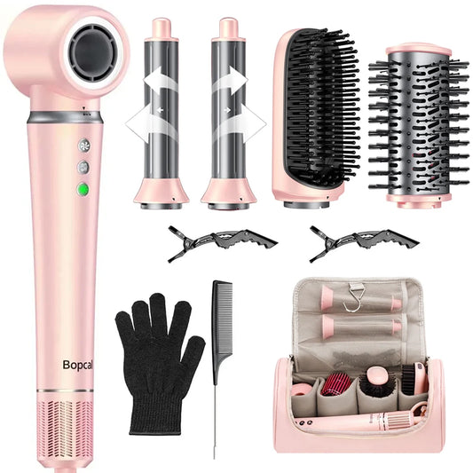 5 in 1 Hair Styler with Travel Bag Air Wrap 1200W Hair Dryer Straightening & Blow Dryer Brush for Multiple Styling Home Hotel