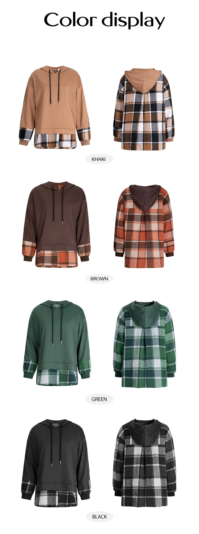 Women's Hoodie For Autumn And Winter 2025; Color-blocked Casual Pseudo Two-piece Raglan Long-sleeved Sweat For Women