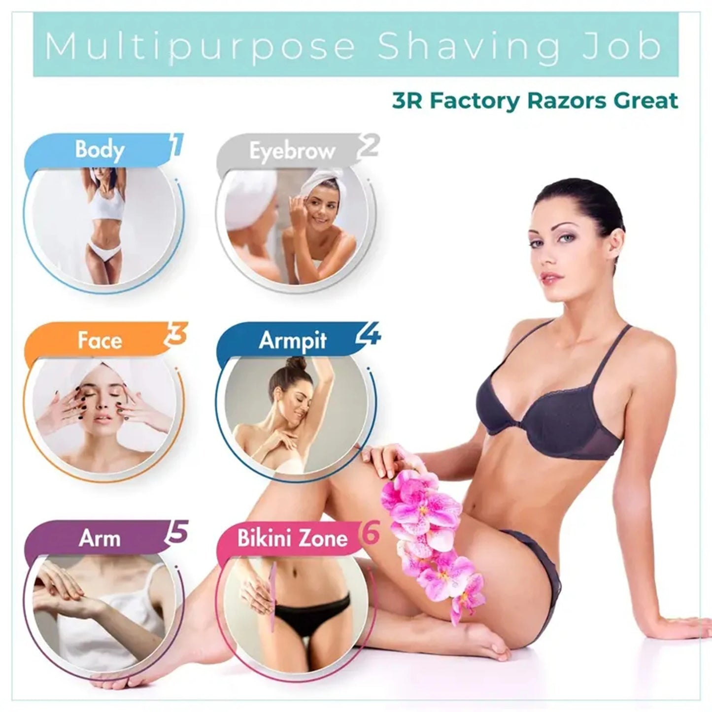 5/10/30/40pcsbrow Razor and Face Razor for Women and Men, Eyebrow Hair Trimmer and Shaver with Protective Cover,Safe.