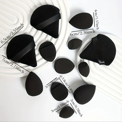 12-Piece All-Purpose Makeup Sponge Set, Made of 3 Loose Powder Puffs, 3 Mini Air Cushion Puffs, 3 Beauty Eggs and 3 Mini Beauty.