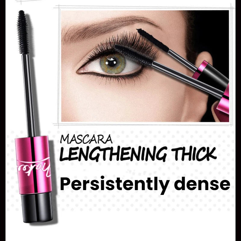 Sweatproof Mascara and Silk Fiber Set Grafting Mascara Set Moisturizing Liquid Curls Thick Eyelashes.