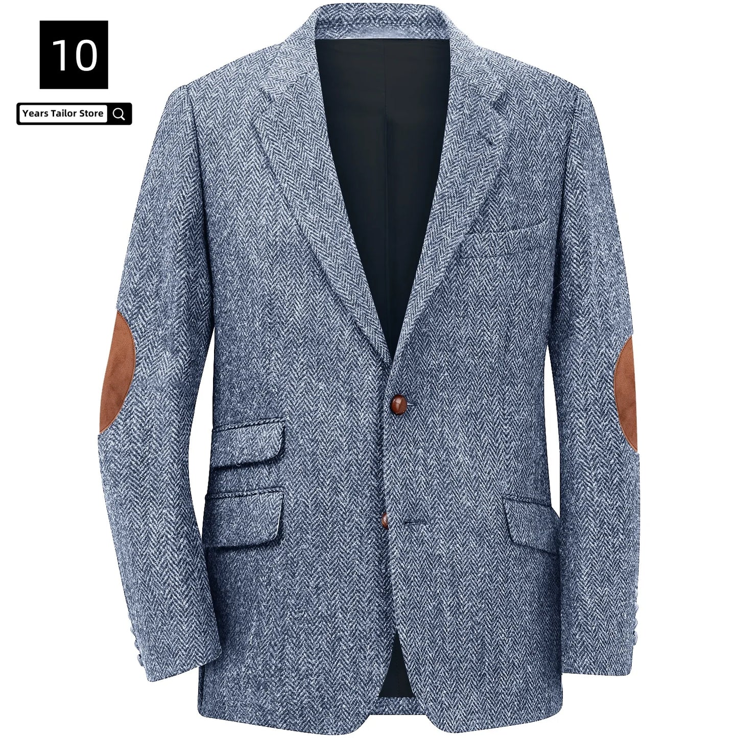 Men's Blazer Herringbone Single Breasted Casual Elegant Man Suit Jackets Coat Men's Stage Clothing Clothing-for-men Male Clothes.