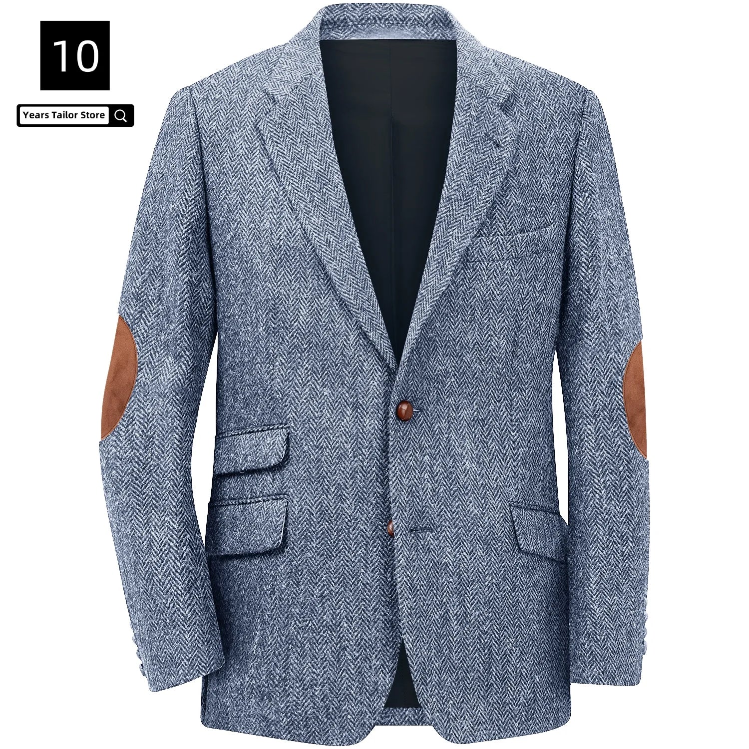 Men's Blazer Herringbone Single Breasted Casual Elegant Man Suit Jackets Coat Men's Stage Clothing Clothing-for-men Male Clothes.