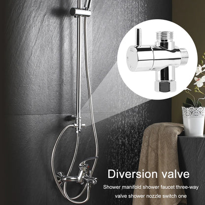 Shower Head Diverter Valve Anti-scratch Shower Arm Splitter Corrosion Resistant 3-Way Shower Arm Diverter Bathroom Accessories