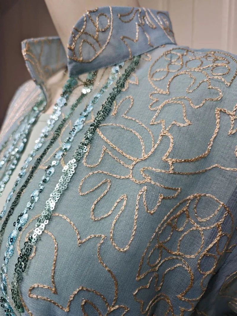 UNI Muslim Abaya Indische Anarkali Anzüge für Frau Dubai Tägliche Party Kleid Mode Langarm Gürtel Kleidung Muslimischen Robe