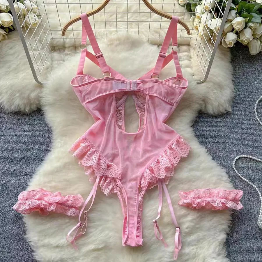 Erotic Underwear Bras Sets For Women Lace Garter Lingerie Intimates 2025 Underwire Bra And Panty Thongs Ladies Underwear Set.