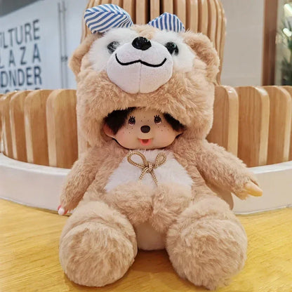 2023 New 20cm Kawaii Cartoon Animation Doll MONCHICHI Children's Birthday Gift Christmas Gift Wedding Supplies Doll