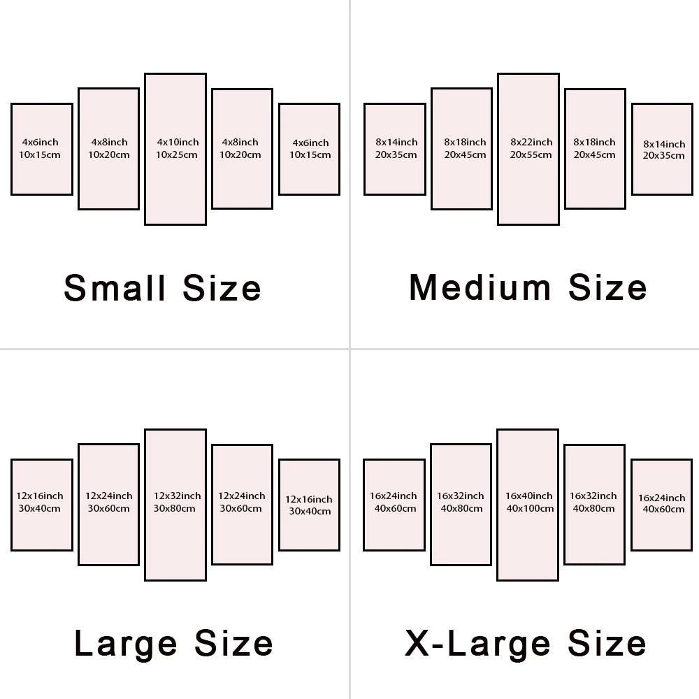 Nature 5 Pieces Canvas Art Wall Decor Painting Abstract Red Tree Sunset Picture Modular Home Decoration Poster Print Photo Frame.