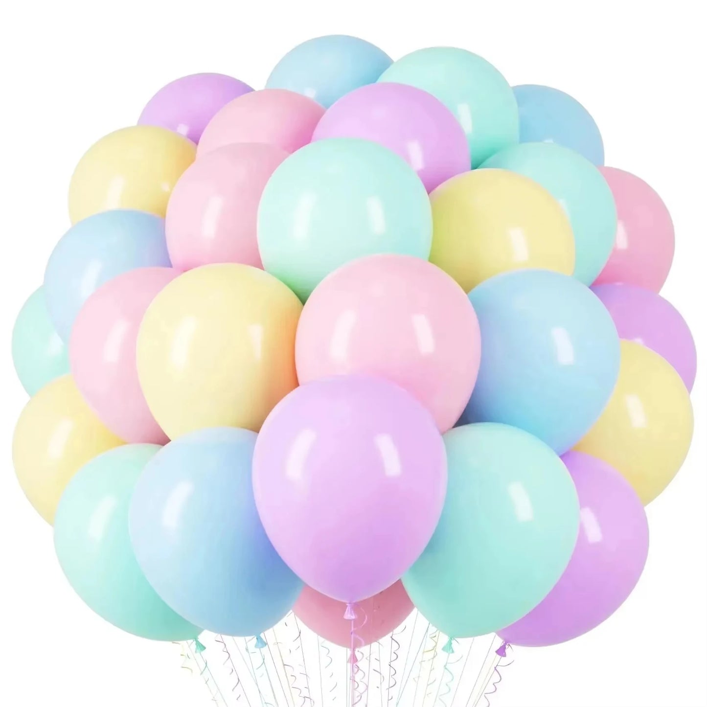 20 Stück gemischte farbige Macaron-Luftballons, rosa Pastell-Regenbogen-Luftballons, alles Gute zum Geburtstag, Globos, Hochzeit, Babyparty, Partydekorationen.