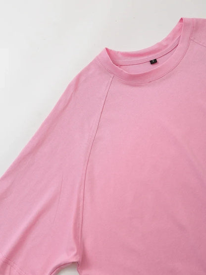 HH Women Casual Sport Pant Suit Vintage Solid Short Sleeve O Neck T-Shirt + Drawstring Jogging Pants Woman Commuting Sets.