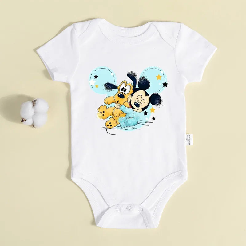 Baby Donald und Daisy Babykleidung Baumwolle Neugeborene Bodys Twin Junge Mädchen Onesie Sommer Overall.