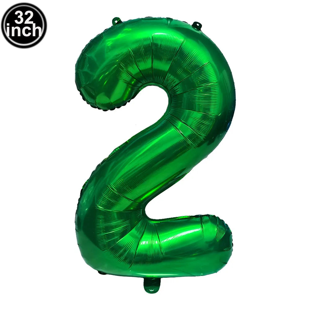 Blauer Ballon mit großen Zahlen, 32 Zoll, 0, 1, 2, 3, 4, 5, 6, 7, 8, 9, Geburtstag, Bachelorette-Luftballons, Figur, Golob-Party-Ballon-Dekoration