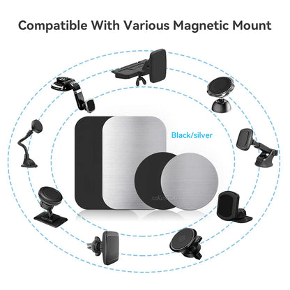 Metal Plate For Car Phone Holder Magnetic Universal Iron Sheet Disk Sticker Mount Mobile Phone Magnet Stand For IPhone.