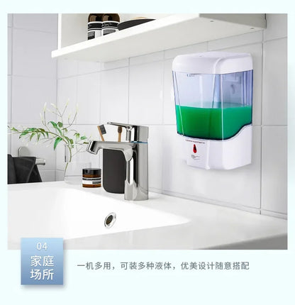 Automatischer berührungsloser Seifenspender 700 ml, wandmontierter, batteriebetriebener Sensor-Handwascher mit großem Fassungsvermögen für Badezimmer und Küche