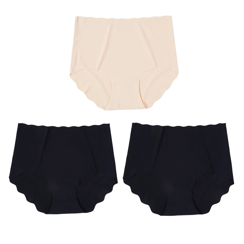 3Pcs/set Invisible Panties Women Seamless Briefs Female Underpants Ultra-thin Underwear High Rise Panties Solid Comfy Lingerie.