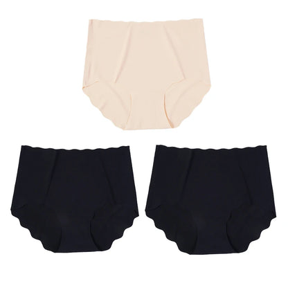 3Pcs/set Invisible Panties Women Seamless Briefs Female Underpants Ultra-thin Underwear High Rise Panties Solid Comfy Lingerie.