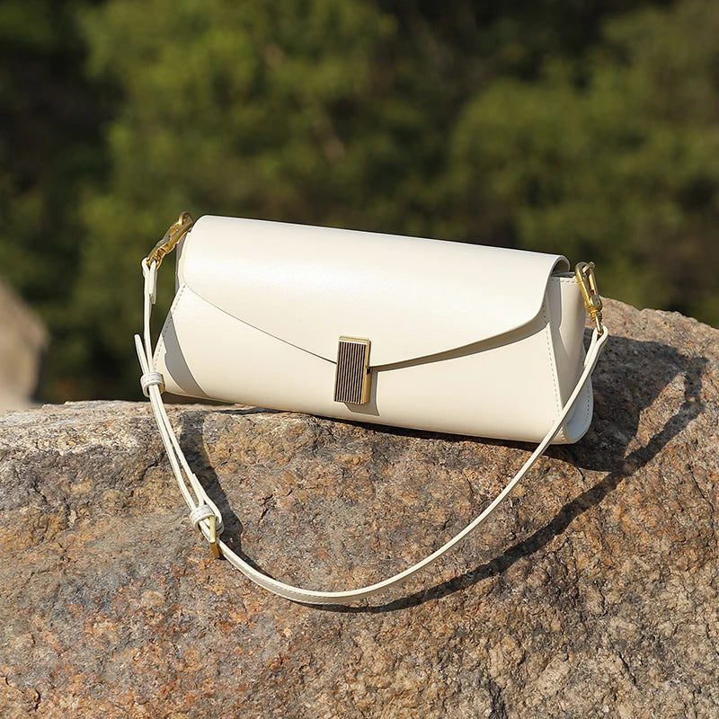 Hifashion Elegant Genuine Leather Underarm Shoulder Bags For Women 2025 Luxury Designer Crossbody Purses Square Ladies Handbags.