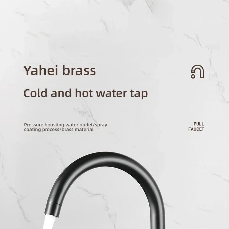 Kitchen Hot and Cold Water Faucets Household Kitchen Sink Splash Proof Sink Tap Deck Mounted Sprayer Taps