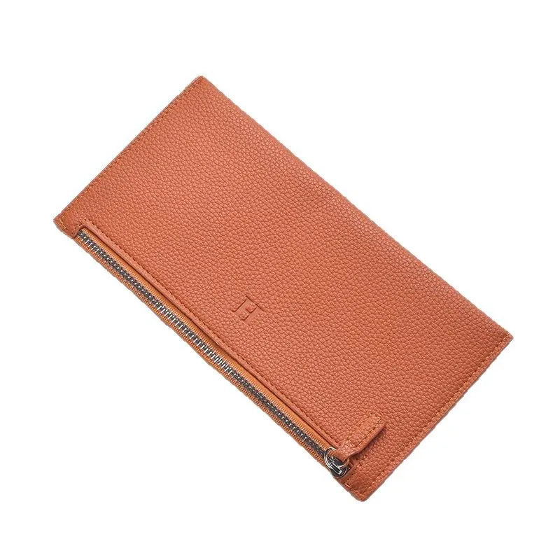 2025 new leather long wallet, women's ultra-thin casual zipper wallet, phone holder, soft leather leather clip,Cosmetic Bag..