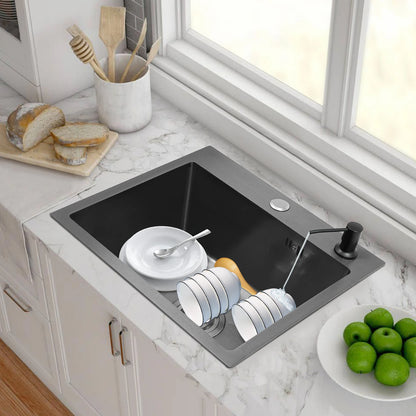 [Edelstahlspüle] Moderne Küchenspüle aus Edelstahl – Edelstahl – für die Küche – langlebig, elegant