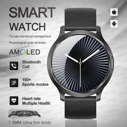 New Women Smart Watch 1.32"Ultra-thin AMOLED HD Screen Sport Fitness Bracelet Custom Watch Face Bluetooth Call Luxury Smartwatch
