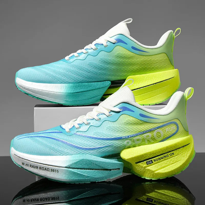 Men's Running Shoes Carbon Plate Racing Marathon Athletic Shoes Cushioned Comfortable Road Sneakers Teenage Training Shoes