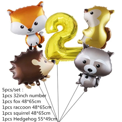 Woodland Tier Dschungel Wald DIY Party Dekoration Teller Tasse Tischdecke Geburtstag Party Baby Dusche Kinder Geburtstag Party Supplies.