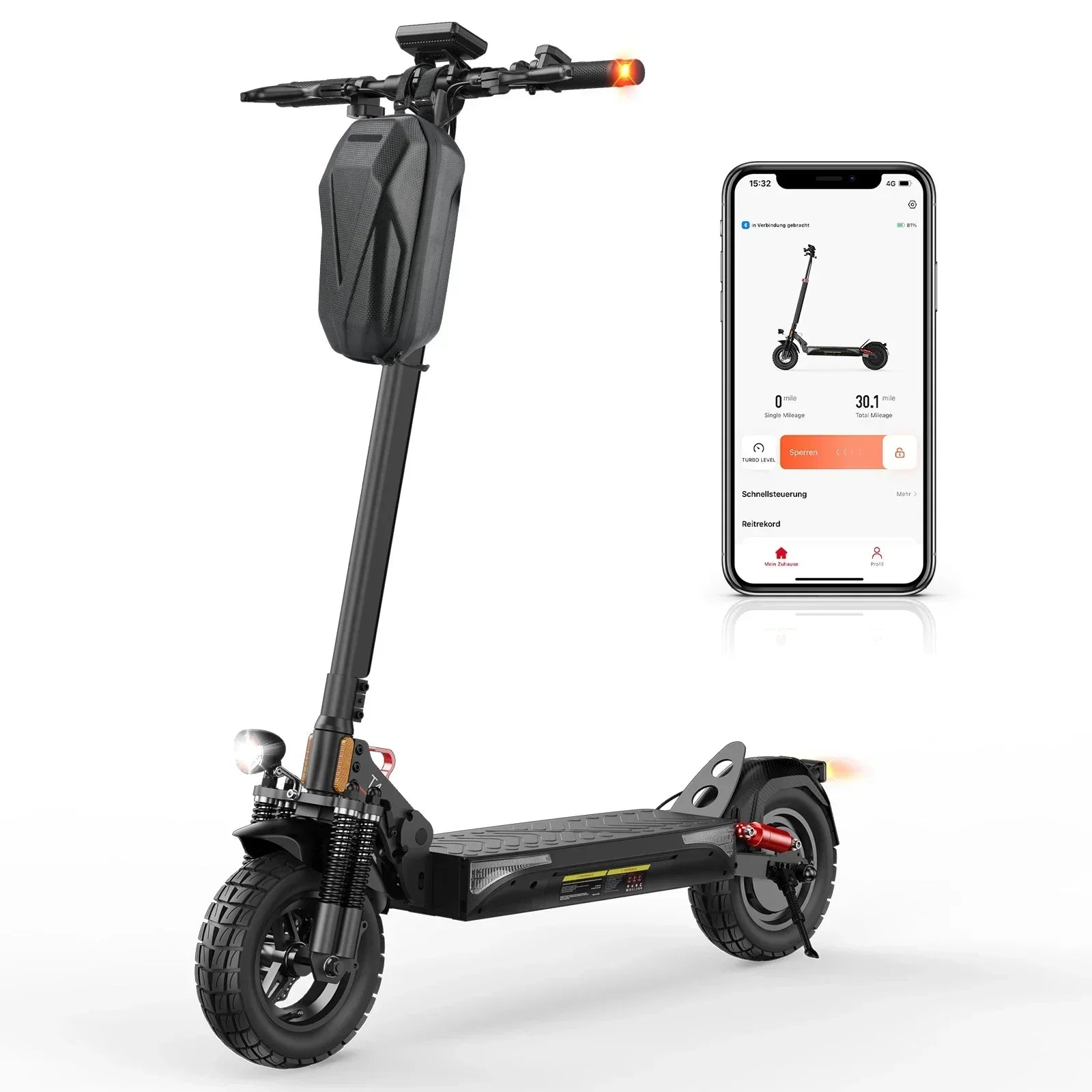 isinwheel T4 （ABE）Adult Electric Scooter 1000W Motor 48V12.5Ah Battery Electric Scooter 10" Off-Road  Tire  Electric Scooter.