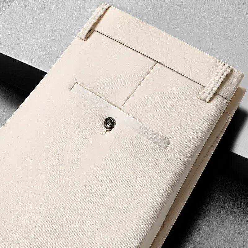 10 color casual pants, men's business casual suit pants, loose straight summer thin stretch suit pants.