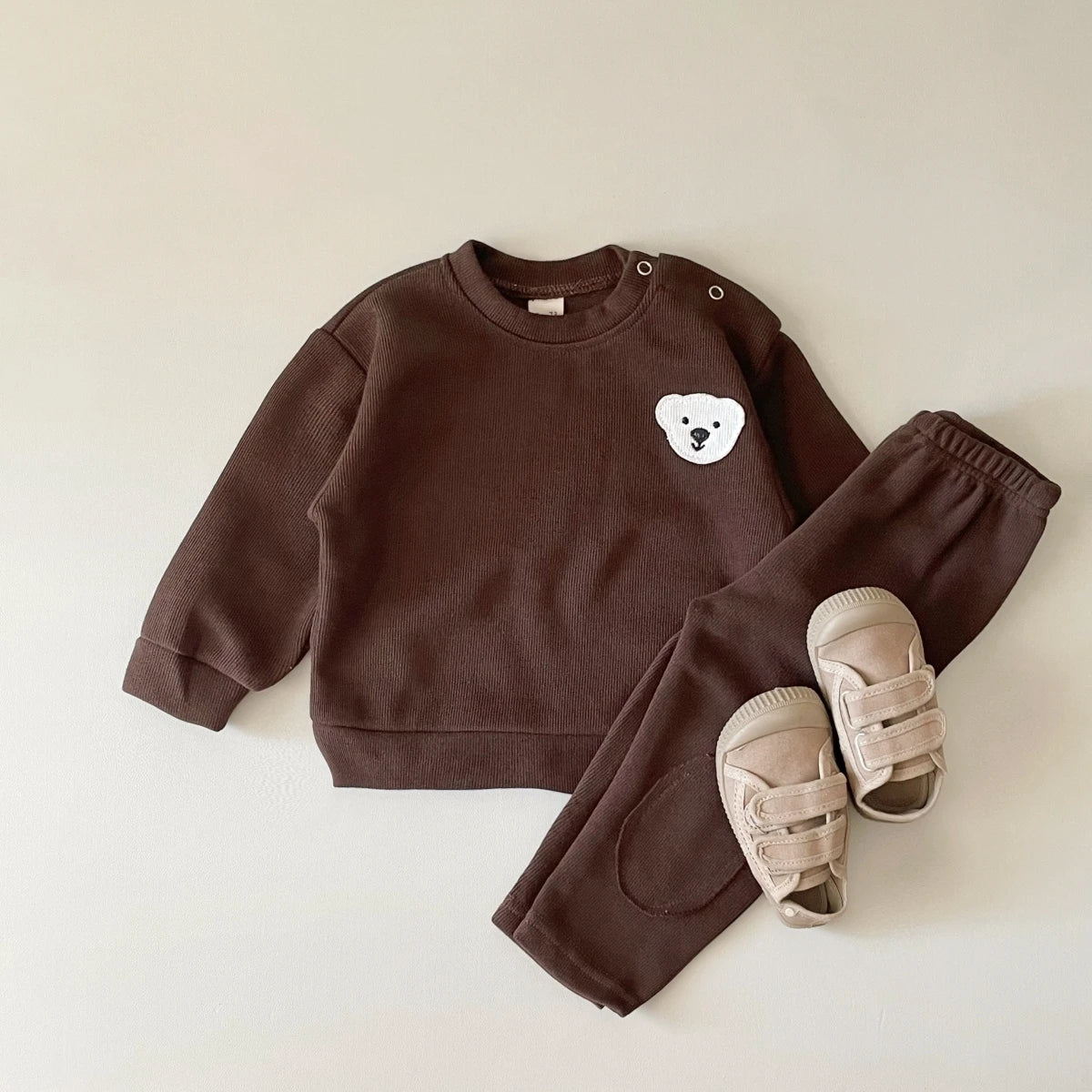 Infant Baby Jungen Mädchen Kleidung Neugeborenen Herbst Langarm Gans Bär Muster Baumwolle Tops Casual Hosen Kleinkind Kleidung Outfit Set.