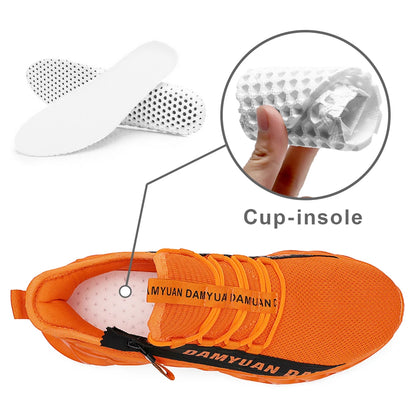 New Spring and Autumn Soft soled Running Men's Mesh Breathable Casual  Sports Shoes Men's Trendy Shoes Lightweight  Sneaker