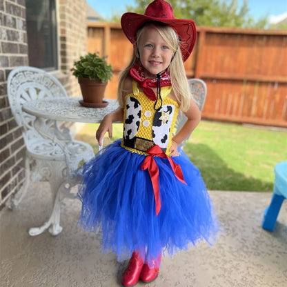 Woody Jessie Toy Story Cowboy Performance Kostüm Sets Mädchen Cartoon Tutu Kleid Kinder Disney Cosplay Karneval Party Kleidung.