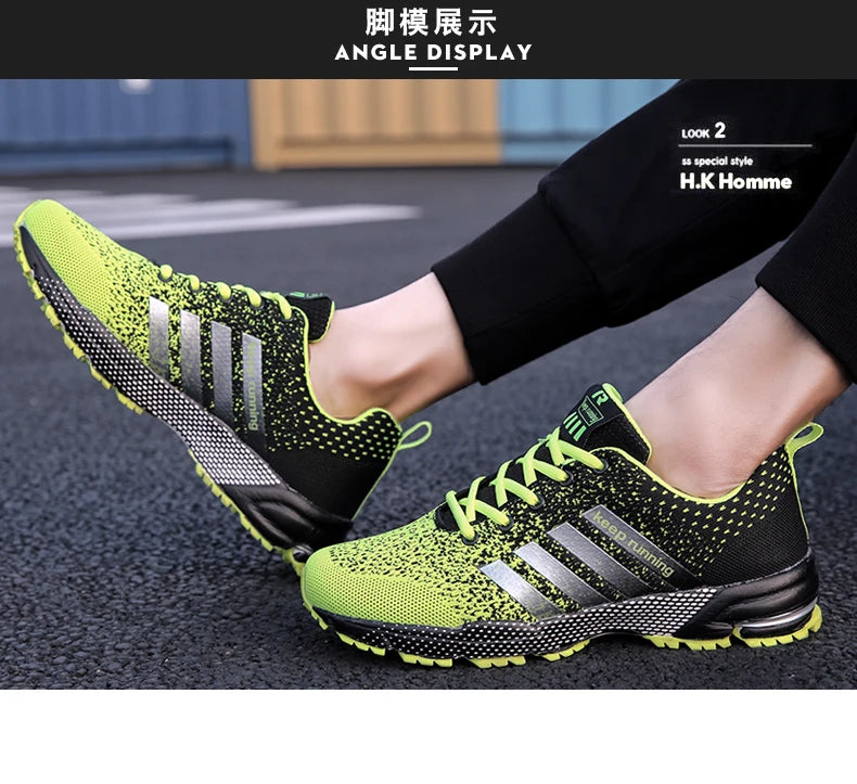 New fashionable plus-size men's casual sports shoes, walking and running shoes, tennis vulcanized men's shoes.