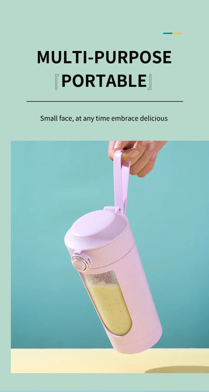 New Portable Juice Maker Blender for Shakes Smoothie 700ML Durable Juicer Steel Blades 2 In 1 Blender Bottle Smoothie Portable.