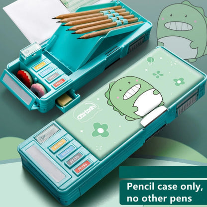 Mechanisches, verformbares, niedliches Federmäppchen mit Stifteinsatz, multifunktionaler Schlüsselschalter, Cartoon-Aufbewahrungsbox für Schule und Schreibwaren aus Kunststoff