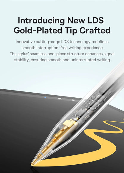 Baseus 3rd Gen Bluetooth Stylus for Apple Pencil Palm Rejection Compatible with iPad pro Mini Air 2024 2022-2018 for Apple Pen.