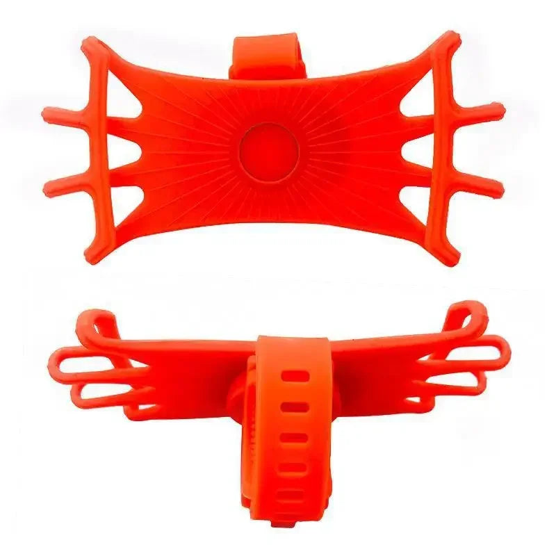 360 Rotatable Mobile Phone Bicycle Motorcycle Holder Bike Safe Bracket Silicone Support Silicone Pull Type For All Phone Stand.