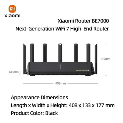 Original Xiaomi Mi Router BE7000 Tri-Band WiFi Repeater VPN 1GB Mesh USB 3.0 IPTV 4 X 2.5G Ethernet Ports Modem Signal Amplifier.